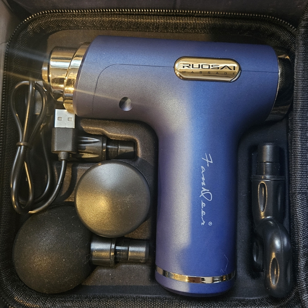 Ruosai Blue Massage Gun/Fascia Massager NIB